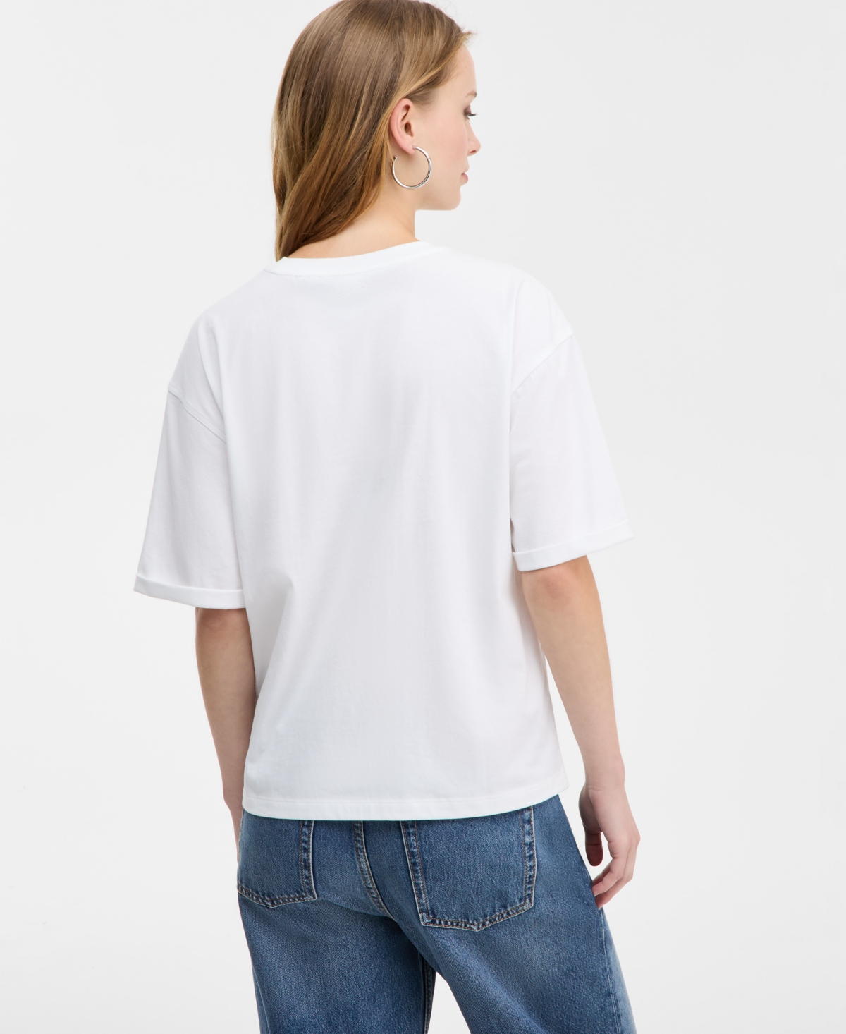 Boss Orange Women's Short-Sleeve Studded Party T-Shirt