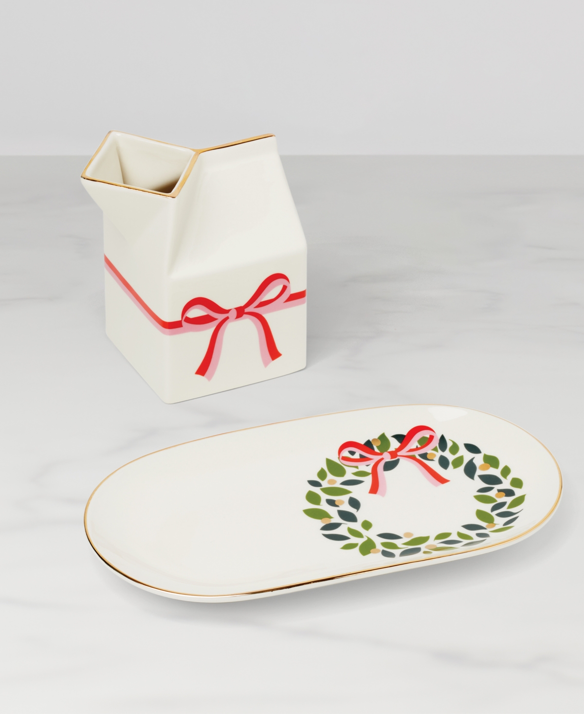 Kate Spade Be Jolly Milk Cookie Plate In White
