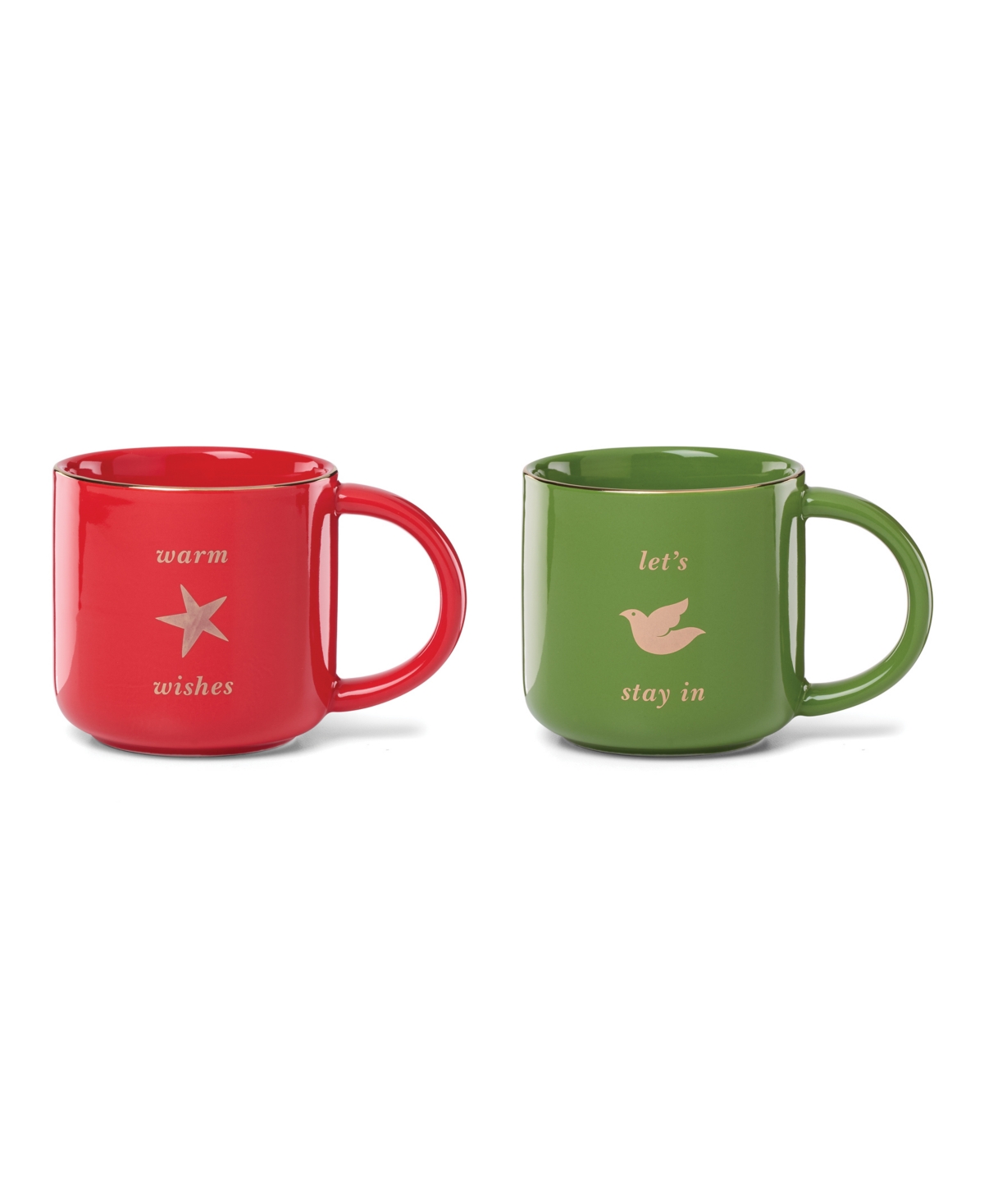 Kate Spade Be Jolly Warm Wishes Mugs, Set Of 2 In Multi