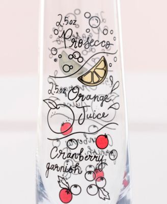 Kate Spade Make Merry Stemless Flutes, Set of 4