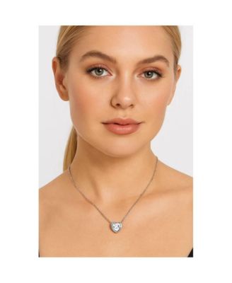 Heart Necklace with Cubic Zirconia Crystal