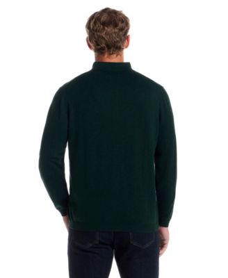 Men's Cotton Cashmere Long Sleeve Polo Sweater