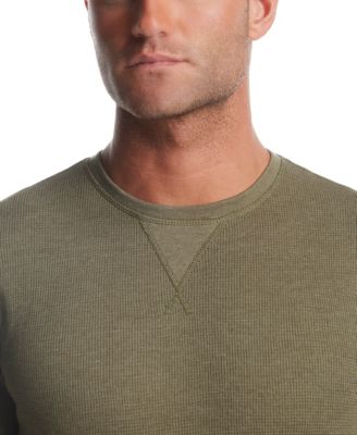 Men's Long Sleeve Textured Waffle Crewneck T-Shirt