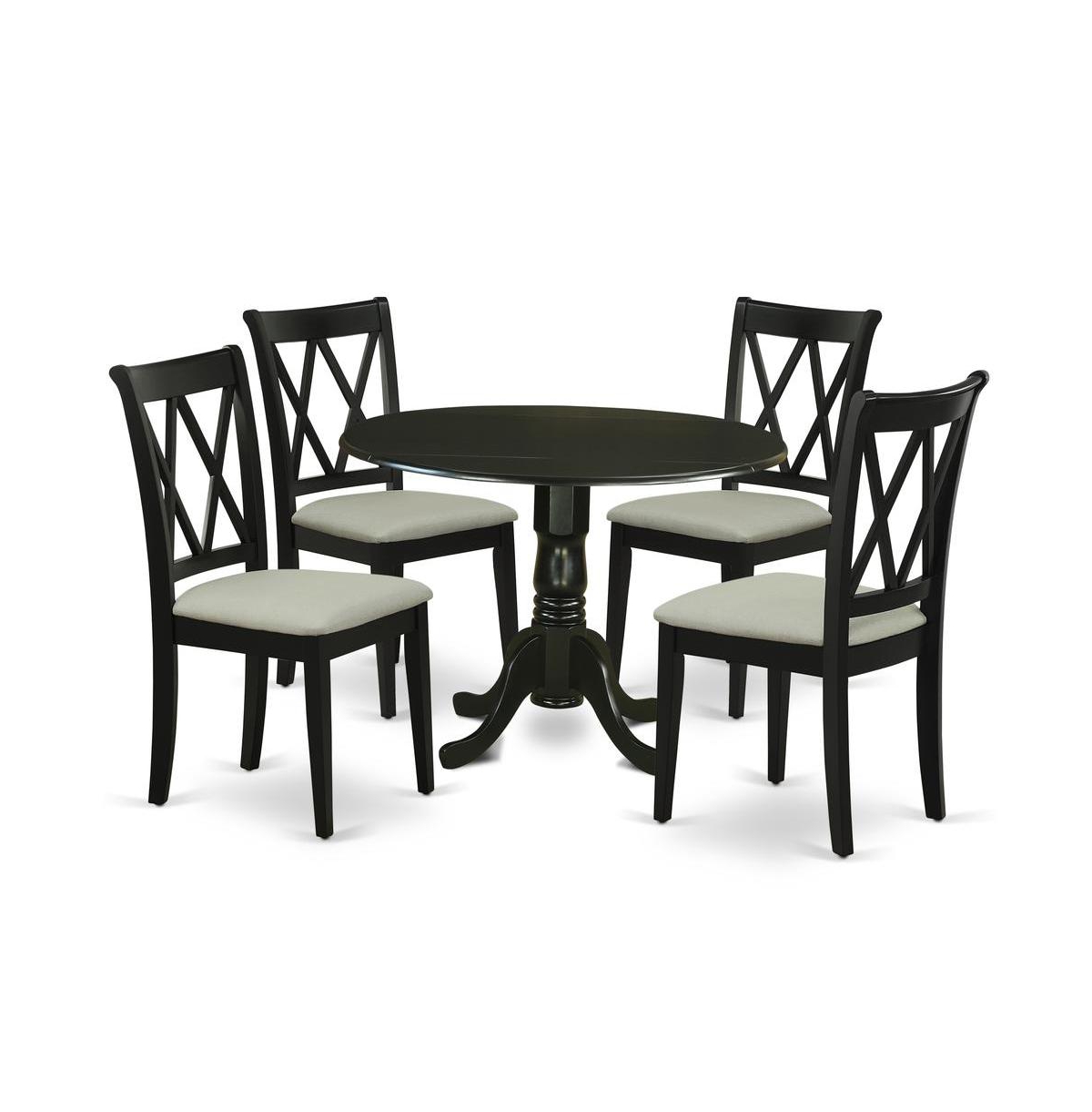 East West Furniture Dining Room Set Black