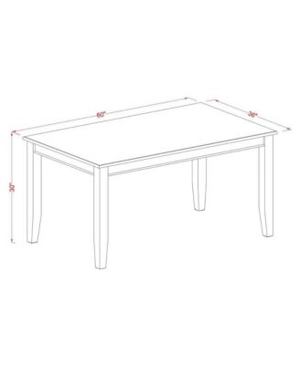 Five-piece Asian wood modern Rectangle Dining Room Set