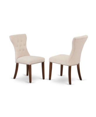 5-Pc Compact Kitchen Table Set with Small Wooden Table and Upholstered Tufted Chairs with Nailhead Trim