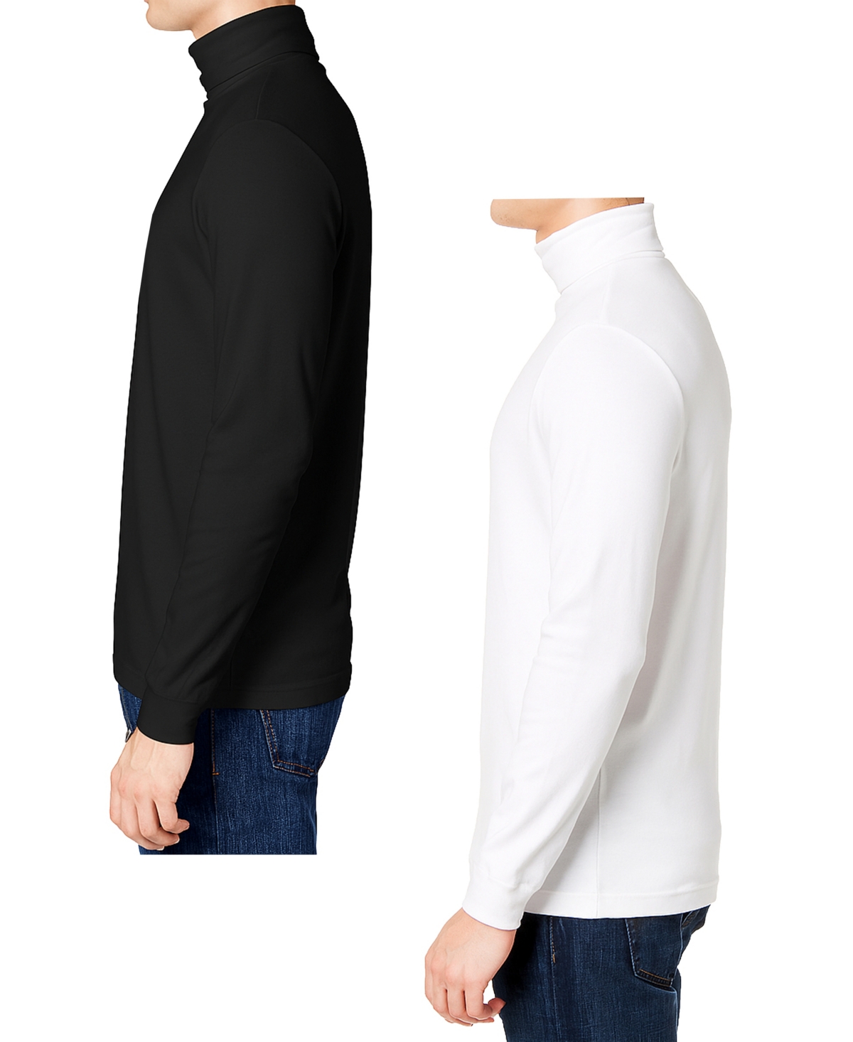 Galaxy By Harvic Men's 2-pack Long Sleeve Turtle Neck T-shirt In Multi