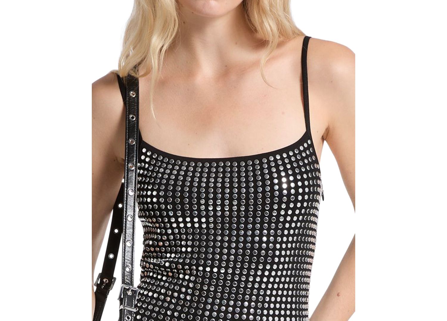 Women's Sleeveless Studs Cami Mini Dress