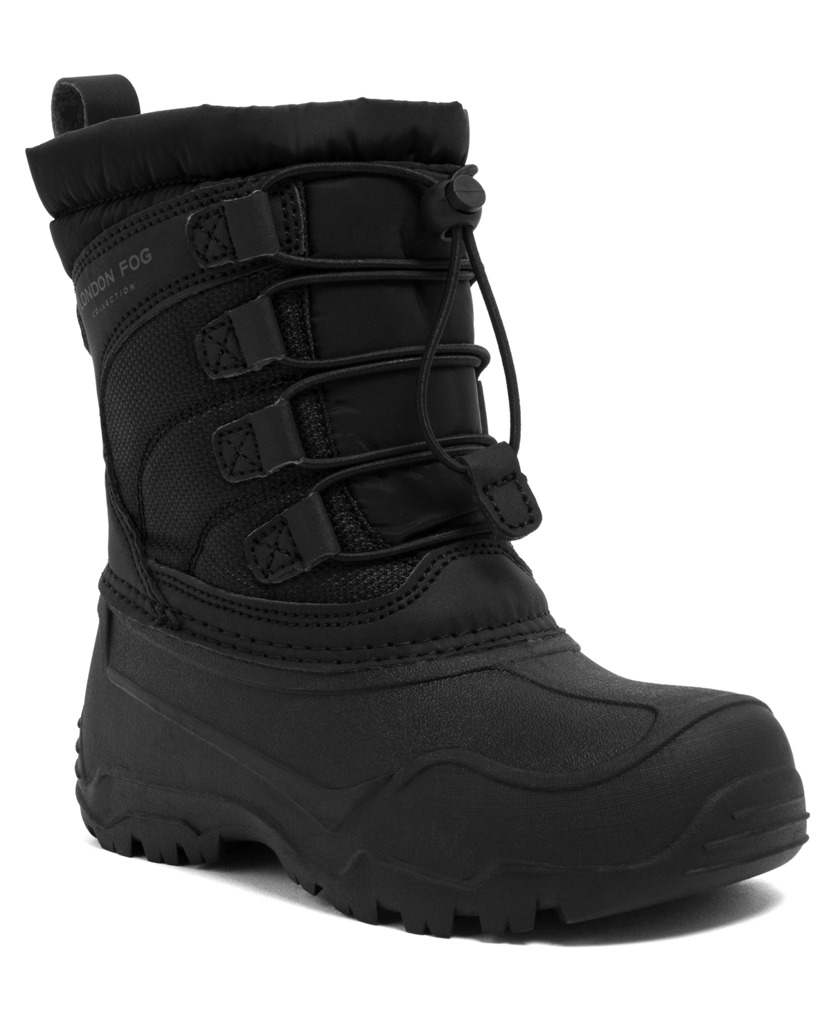 London Fog Little & Big Boys 1-5 Kenji Cold Weather Lace-up Boots In Black