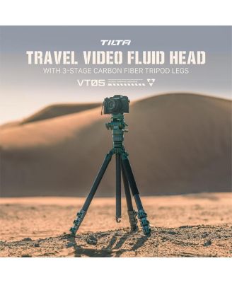  Travel Video Fluid Head with 3-Stage Carbon Fiber Tripod Legs