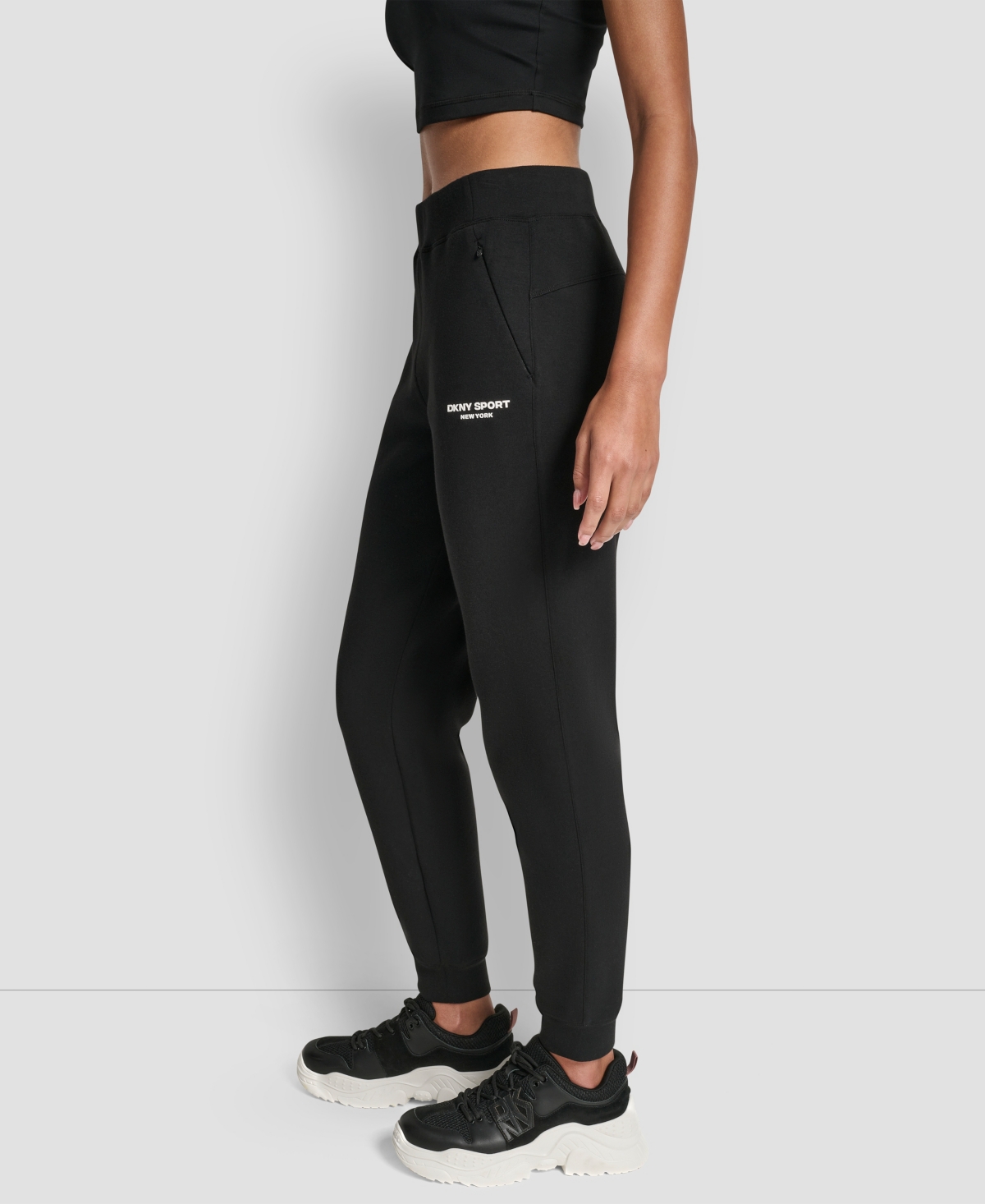 Dkny Women's Brooklyn Scuba Mid Rise Ankle Length Jogger