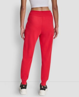 Women's Tonal Logo Patch Rib Trim Side Pockets Jogger