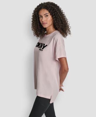 Women's Flocked Logo Drop Shoulder T-Shirt
