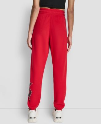 Women's Mixed Metal Stacked Glitter Logo Jogger