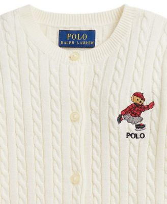 Girls' 2T-6X Long-Sleeve Mini-Cable Cardigan