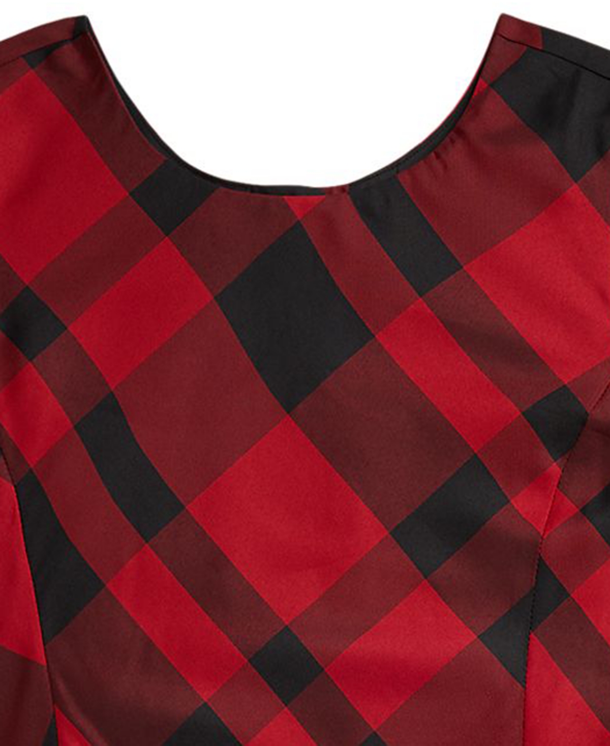Polo Ralph Lauren Girls 7-16 Short Sleeves Plaid Taffeta Dress