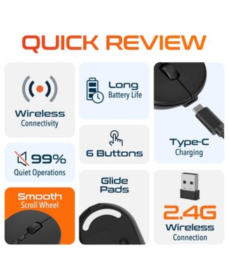 S16 Wireless Mouse, Quiet, Adjustable DPI (DMS16-WR)