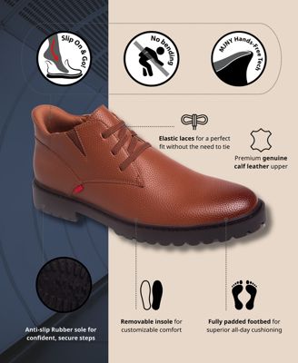 Clark Road Hands-Free Slip On Technology Leather Laceup Chukka Boots