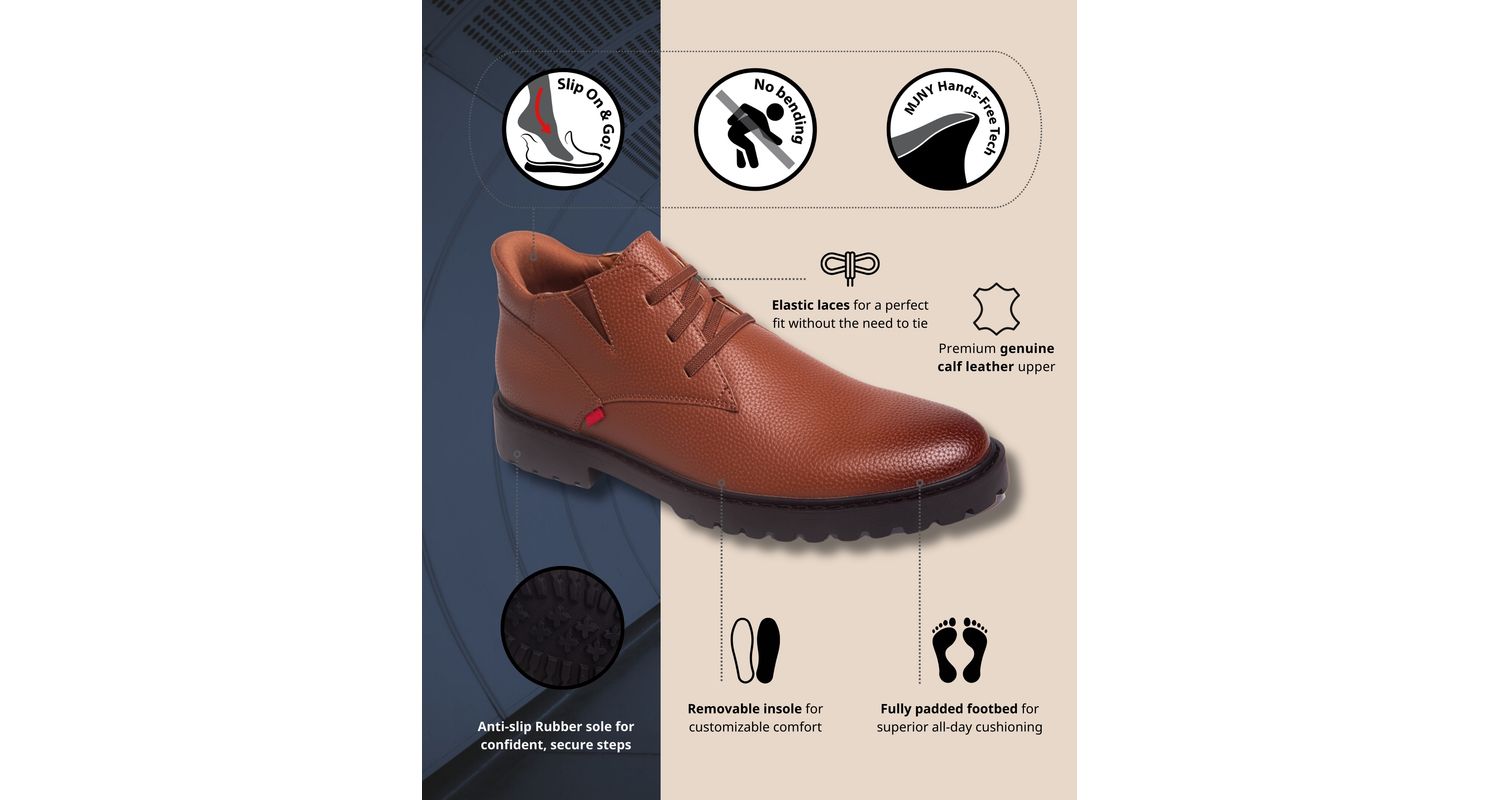 Clark Road Hands-Free Slip On Technology Leather Laceup Chukka Boots