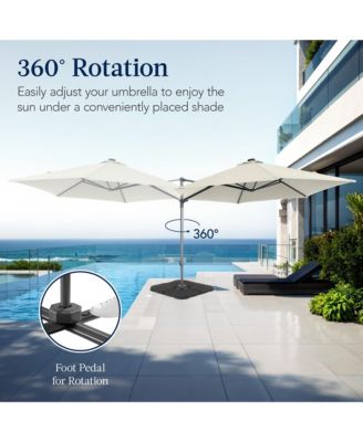 10ft 360degree(s) Rotating Cantilever Offset Hanging Patio Umbrella