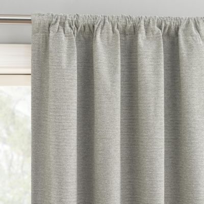 Parsons Herringbone Magnetic Closure 100% Blackout Rod Pocket Curtain Panel Pair