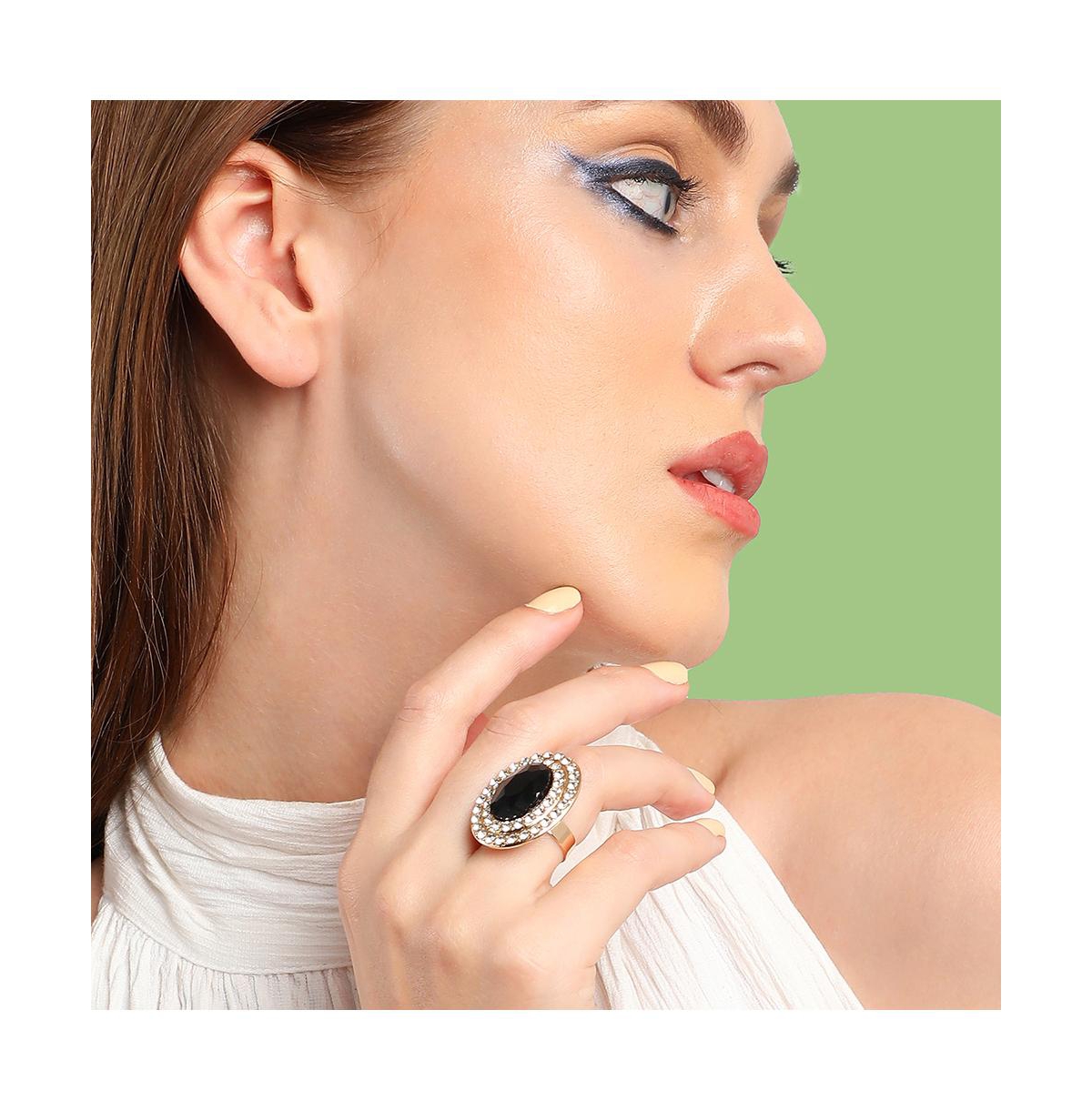 Sohi Women's Oval Cocktail Ring