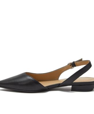 Women's Leather Slingback Low Heels