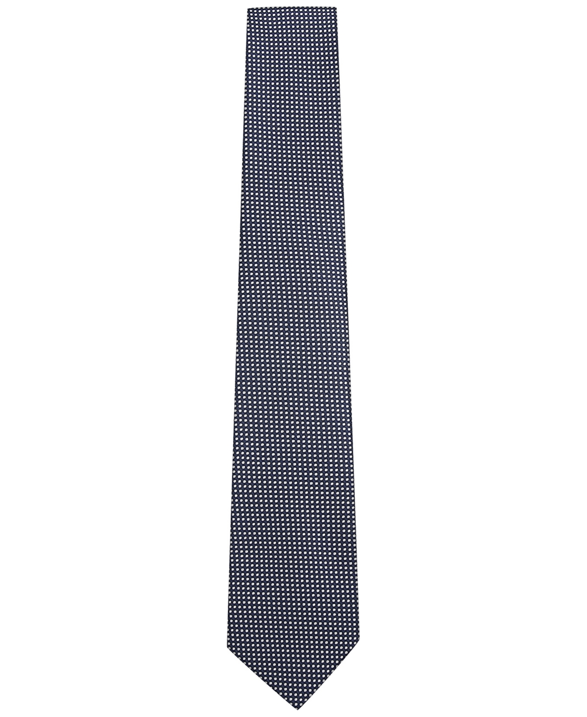 Tom Baine Men's Classic Pin Grid Pattern Tie In Blue