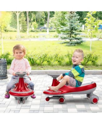 Wiggle Car Ride-on Toy with Flashing Wheels-Red