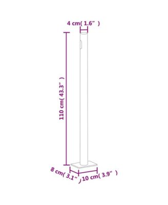 Side Awning Anthracite Polyester with PU coating, steel, aluminum