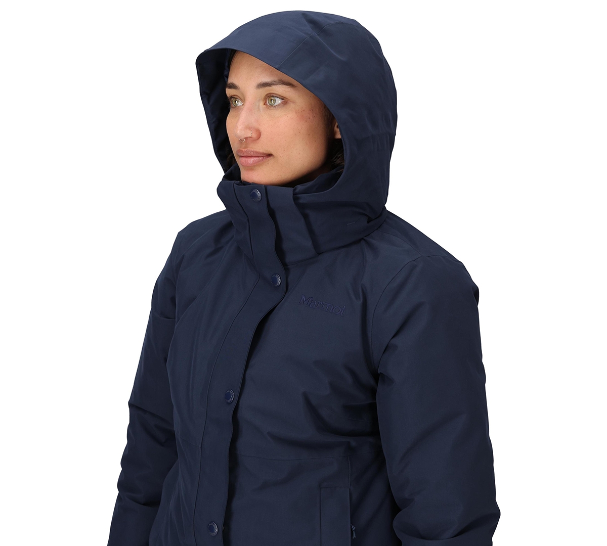 Marmot Women's Chelsea Hooded Waterproof Down Coat In Blue