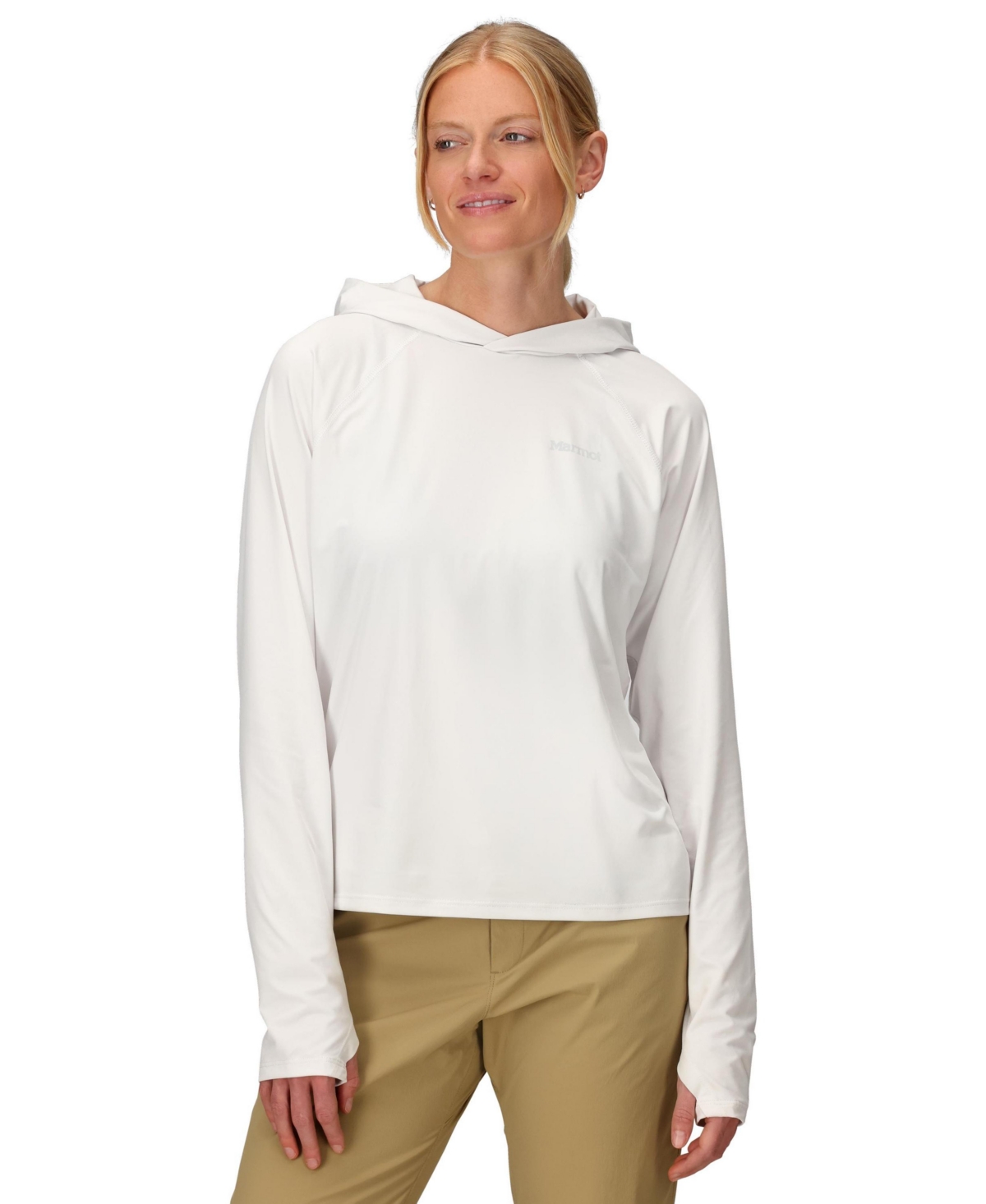 Marmot Women's Wind Ridge Raglan Sleeve Hoodie In White