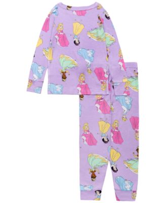 Girls' Toddler 2T-4T Printed Top and Pants Pajama, 2-Piece Set
