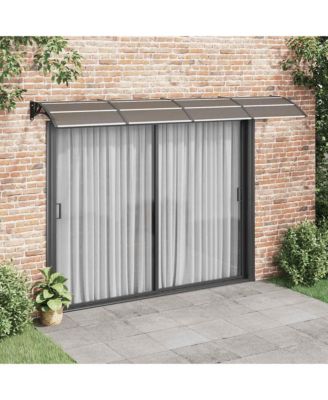 Door Canopy Black Polycarbonate, ABS, Aluminum Large Durable