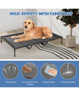 52'' Elevated Dog House for Small Breeds Large Pet House w/ Ventilated Windows