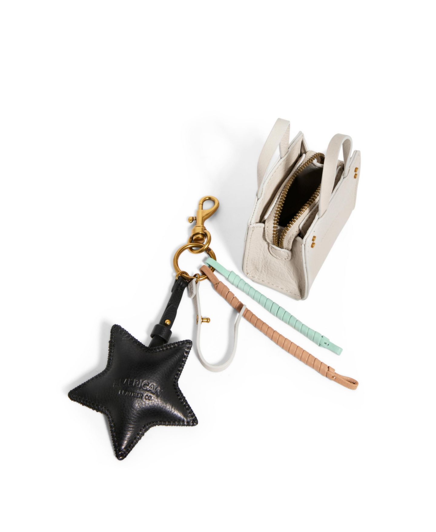Женские сумки American Leather Co. Charms Set, цвет: Кремовый разноцветный — фото 3
