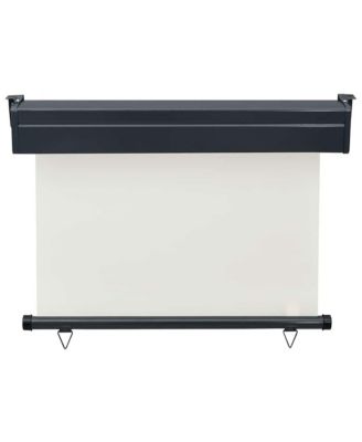 Balcony Side Awning Cream Steel, Aluminum, 100% Polyester