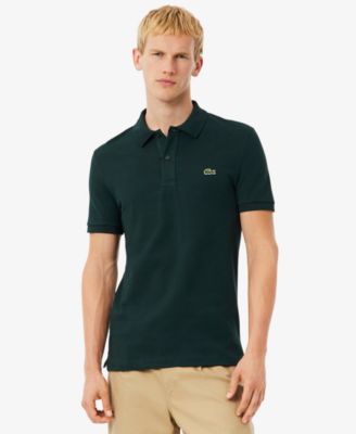 Men's Slim Fit Short Sleeve Ribbed Polo Shirt