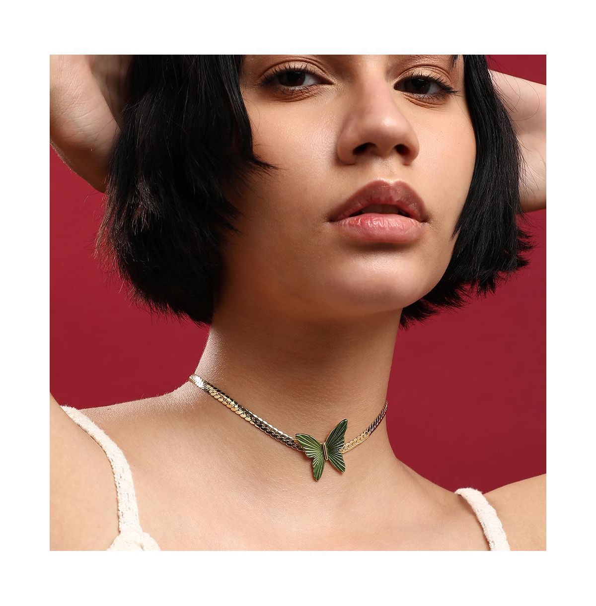 Sohi Majestic Jewel Pendant In Gold