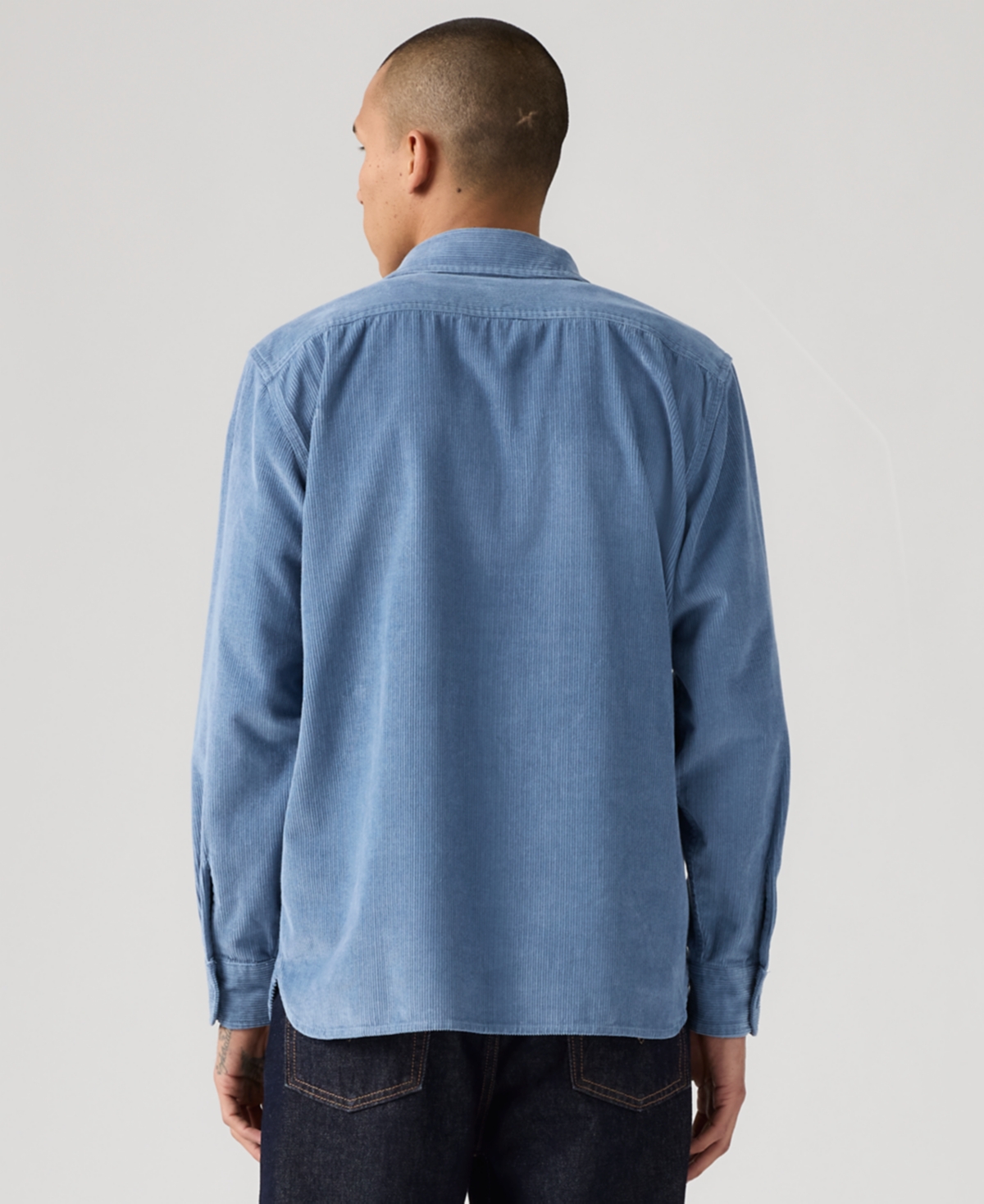 Levi's Men's Relaxed Fit Long Sleeve Button Front Worker Shirt In Blue