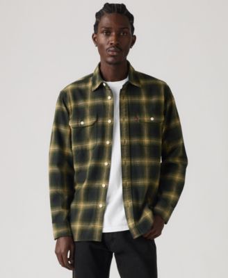 Men's Relaxed-Fit Long-Sleeve Button-Front Worker Shirt