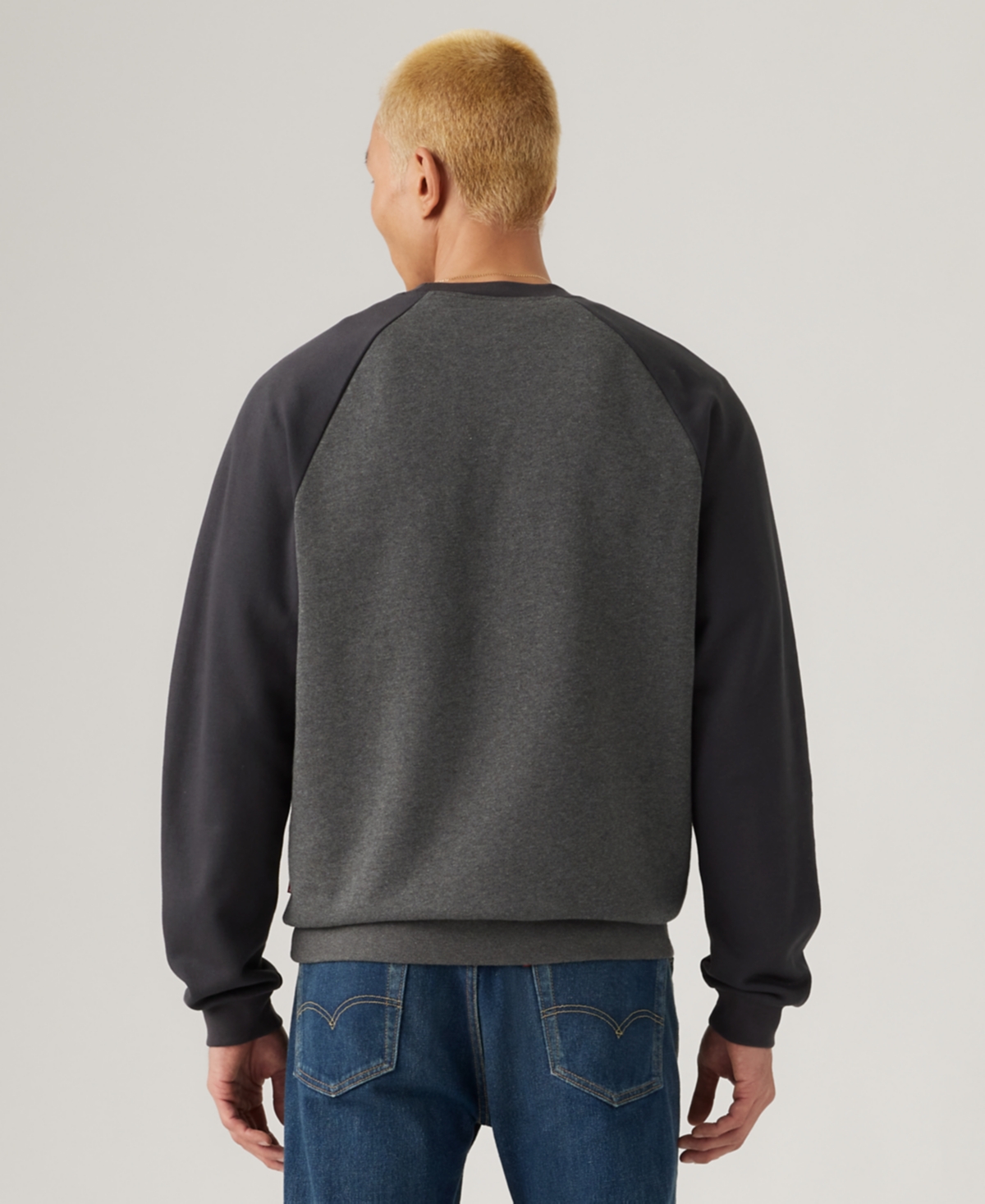 Levi's Levi' Men's Relaxed Fit Crewneck Long Sleeve Red Tab Logo Sweatshirt In Black