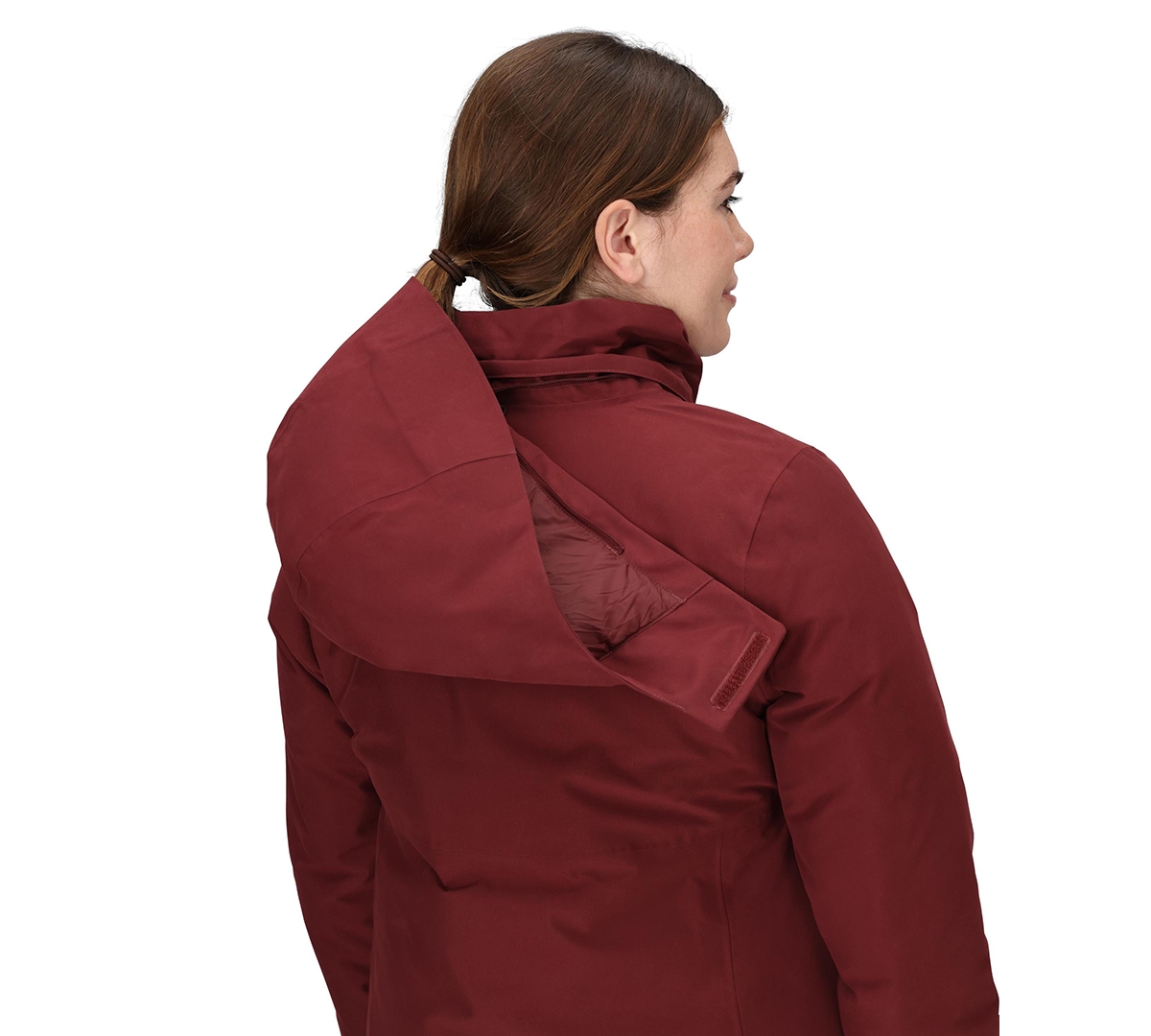 Marmot Women's Chelsea Hooded Waterproof Down Coat In Burgundy