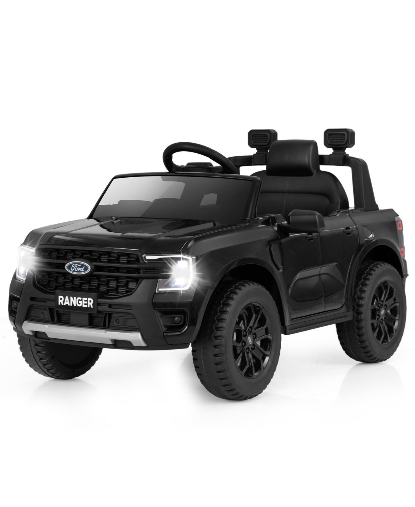Детская игрушка HONGGE Licensed Ford Ranger 41.5"L x 25"W x 24"H 12V Remote Control Ride-On Car, 1-Seat, Ages 3-7, цвет: Чёрный — фото 3
