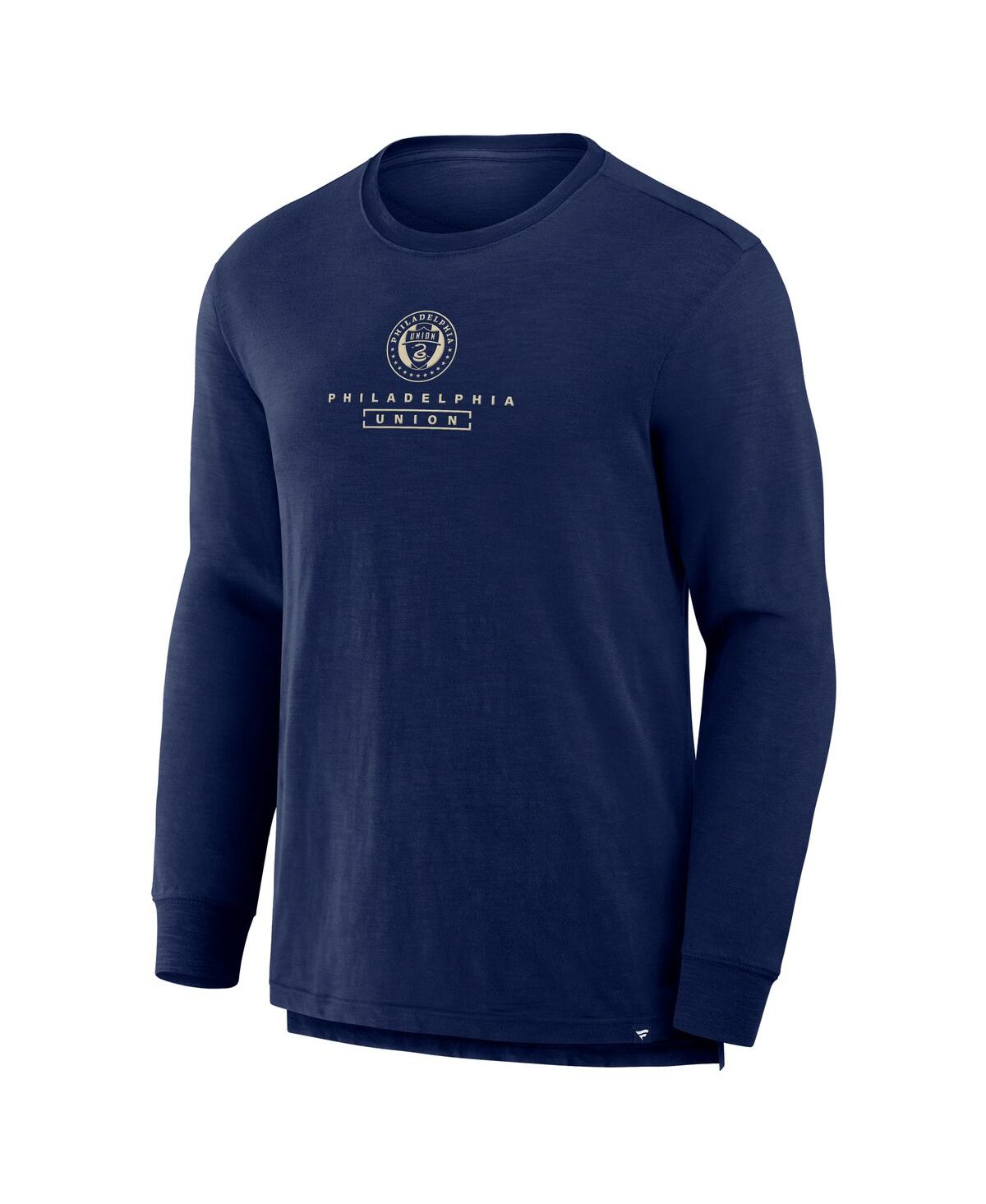 Fanatics Men's Navy Philadelphia Union Lob Attempt Stadium Slub Long Sleeve T-Shirt