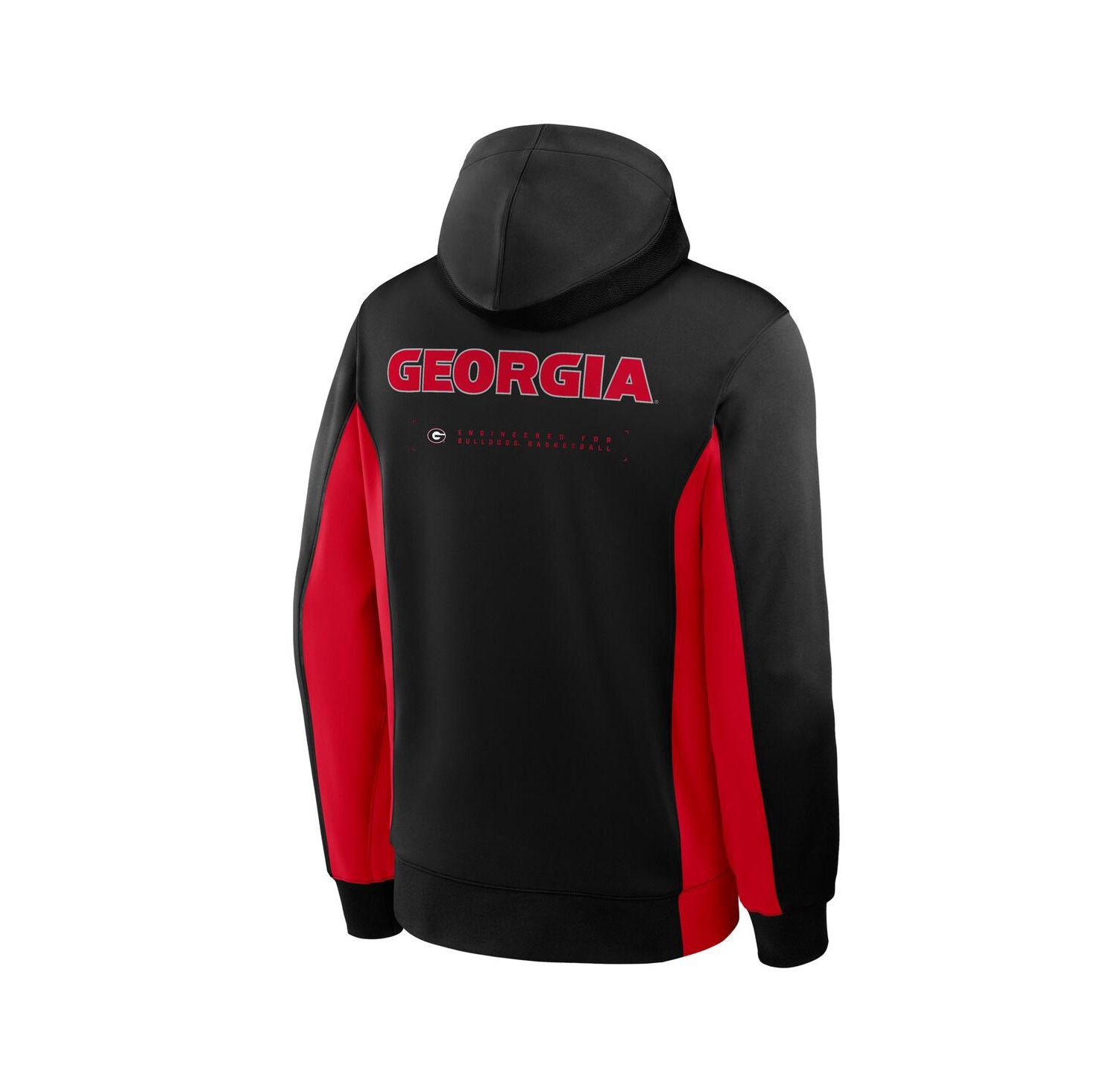 Men's Black/Red Georgia Bulldogs Dri-FIT Game Full-Zip Hoodie Jacket