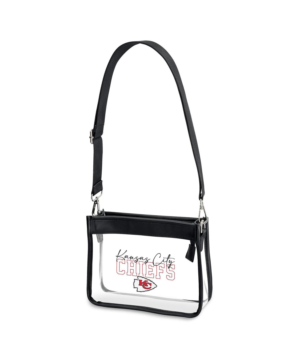 Wear By Erin Andrews Kansas City Chiefs Plastic Chain Mini Crossbody In Transparent