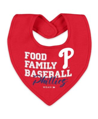 Baby Boys and Girls Heather Gray Philadelphia Phillies Sleep and Play Full-Zip Sleeper Bib Set