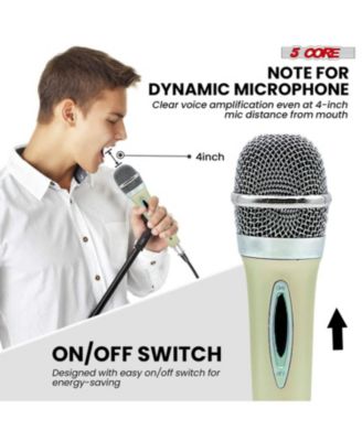 XLR Microphone Dynamic Mic Karaoke Singing Studio Mics Handheld Microfono - PM 286 WH