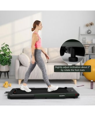 2.25HP 2 in 1 Folding Treadmill with APP Speaker Remote Control-Green